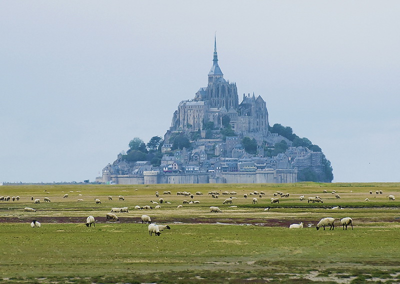 Bretagne 09-2012 D35_2961 als Smart-Objekt-1 Kopie als Smart-Objekt-1.jpg - Das Saint Michelle auf dem Rückweg. Leider ist für uns ein Besuch  nicht möglich gewesen weil wir bei dem warmen Wetter unseren Anton nicht im Auto lassen konnten . Eintritt für Hunde verboten. Hatte bei den Mondpreisen aber auch was positives >  - Parken 12,50 Euro + 17,00 Euro Stellplatzgebühr zum Übernachten + 17,00 Euro Eintritt < haben wir  für eine 2 stündige Besichtigung gespart .